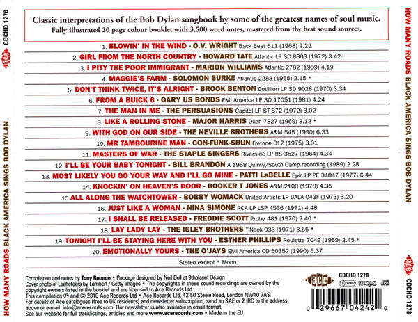 Various - How Many Roads (Black America Sings Bob Dylan) CD Import