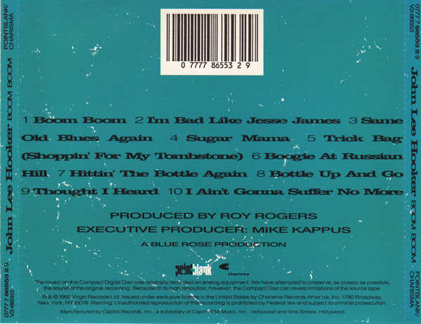 John Lee Hooker - Boom Boom CD Import