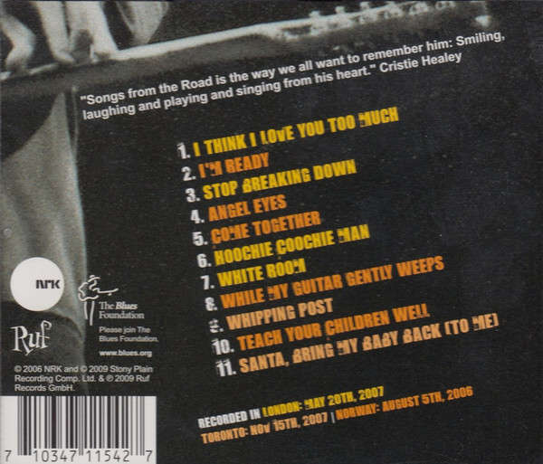 Jeff Healey - Songs From the Road CD Import