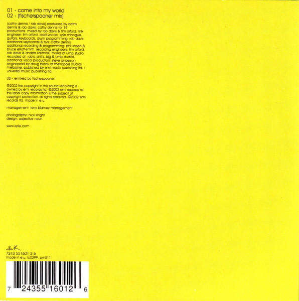 Kylie Minogue - Come Into My World CD Maxi Single Import (Cardboard Sleeve)