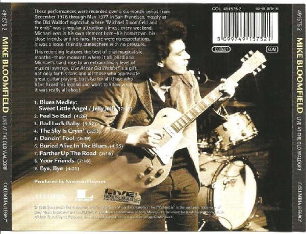 Mike Bloomfield - Live At the Old Waldorf CD Import