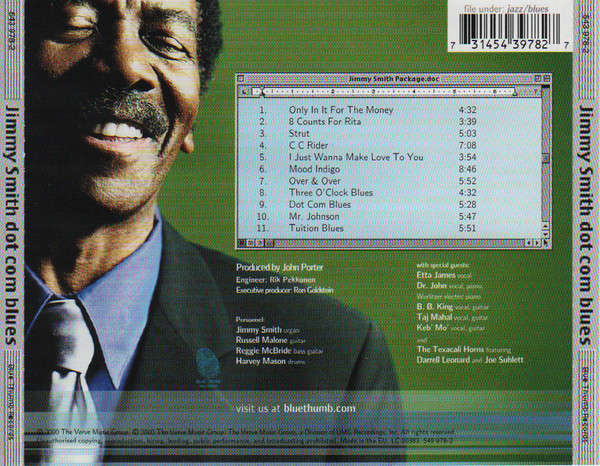 Jimmy Smith - Dot Com Blues CD Import