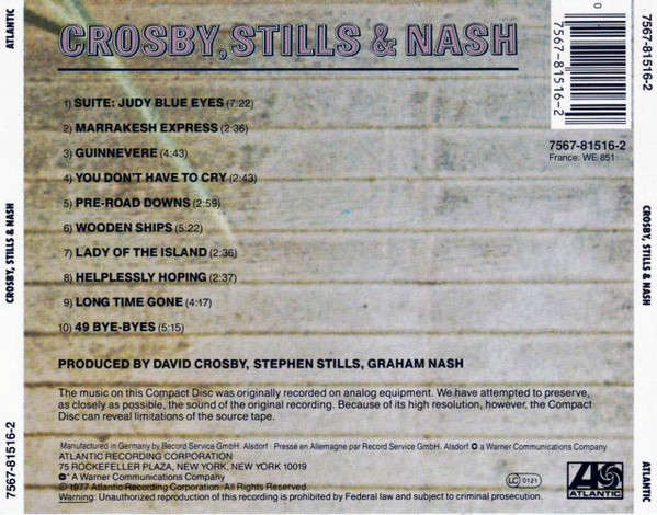 Crosby, Stills & Nash - Crosby, Stills & Nash CD Import