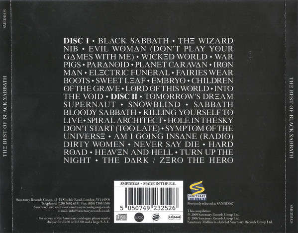Black Sabbath - Best of Double CD Import