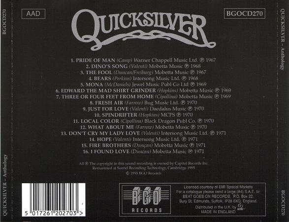 Quicksilver Messenger Service - Anthology CD Import