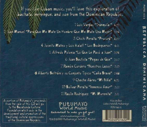 Putumayo Various - Republica Dominicana CD Import