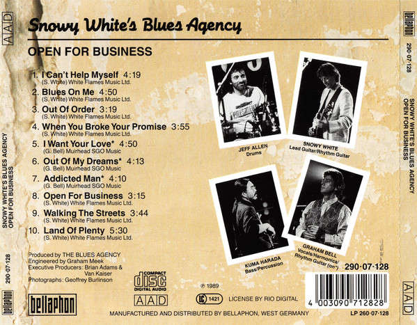 Snowy White's Blues Agency - Open For Business CD Import