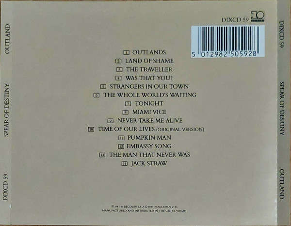 Spear of Destiny - Outland CD Import