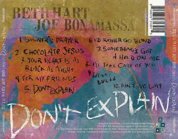 Beth Hart & Joe Bonamassa - Don't Explain CD Import