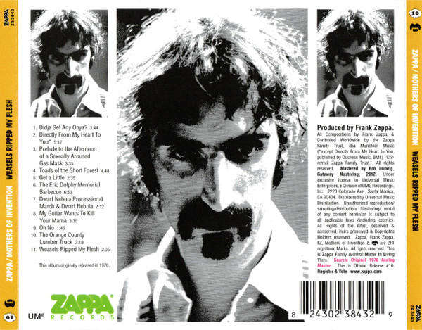 Mothers of Invention - Weasels Ripped My Flesh CD Import