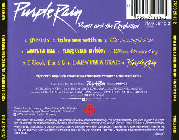 Prince & the Revolution - Purple Rain CD Import