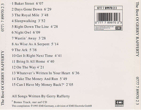 Gerry Rafferty - The Best CD Import