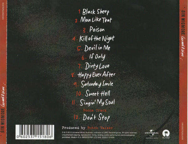 Gin Wigmore - Gravel & Wine CD Import