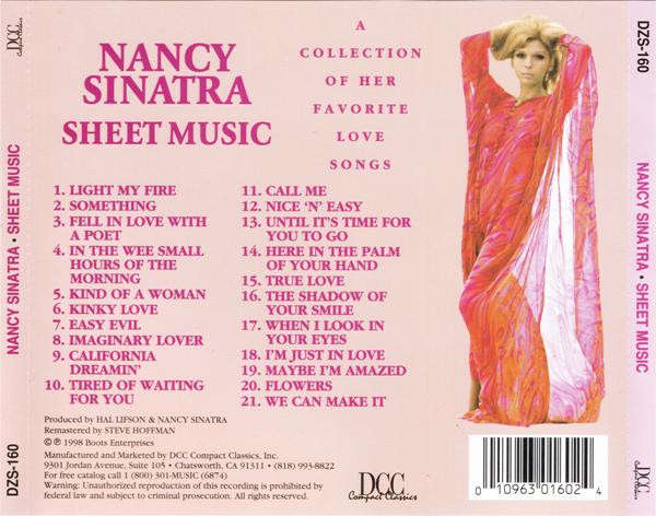 Nancy Sinatra  Sheet Music CD Import