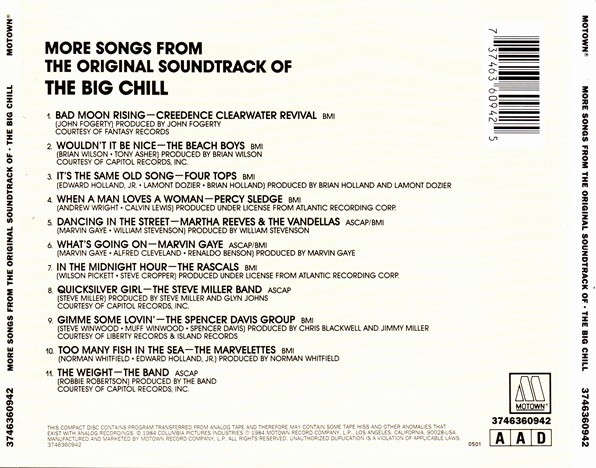 Soundtrack - The Big Chill & More Music From The Big Chill 2 x CD Set Import