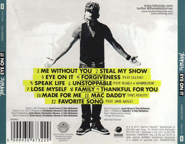TobyMac - Eye On It CD Import Sealed
