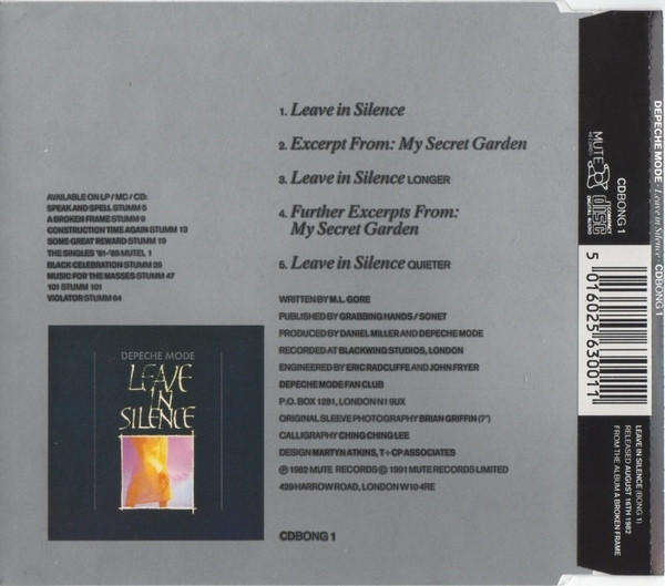 Depeche Mode - Leave In Silence CD Maxi Single Import