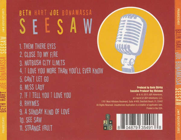 Beth Hart & Joe Bonamassa - Seesaw CD Import