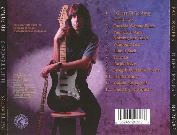 Pat Travers - Blues Tracks 2 CD Import