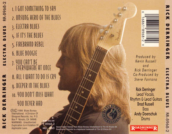 Rick Derringer - Electra Blues CD Import