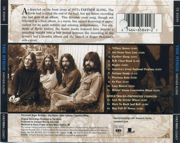 The Byrds - Farther Along CD Import