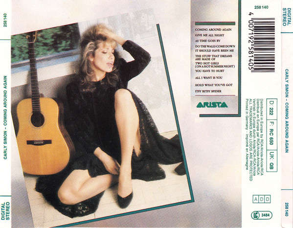 Carly Simon - Coming Around Again CD Import