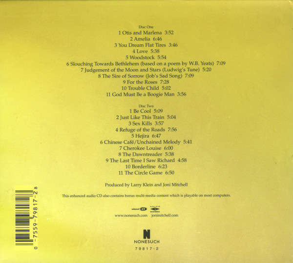 Joni Mitchell - Travelogue Double CD Import