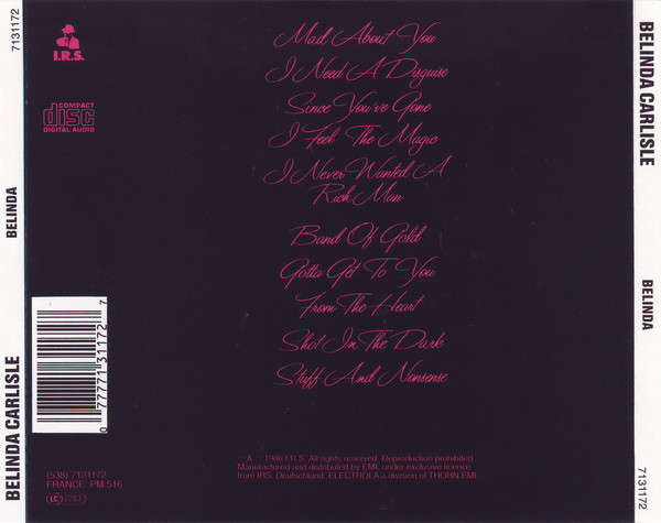 Belinda Carlisle - Belinda CD Import
