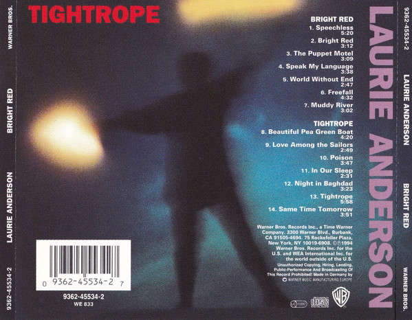 Laurie Anderson - Bright Red CD Import