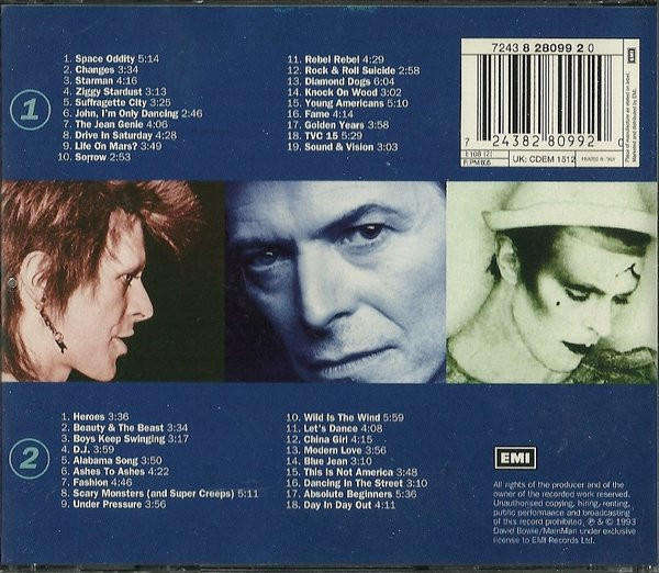 Bowie - Singles Collection Double CD Import