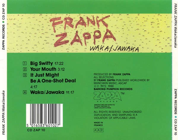 Frank Zappa - Waka / Jawaka CD Import