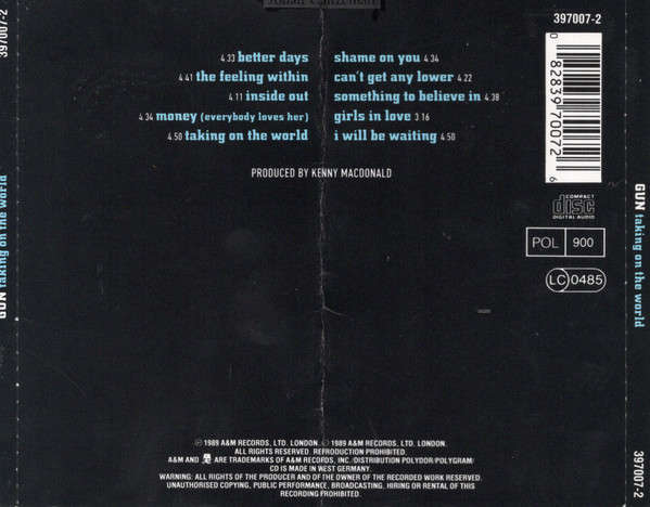 Gun - Taking On the World CD Import