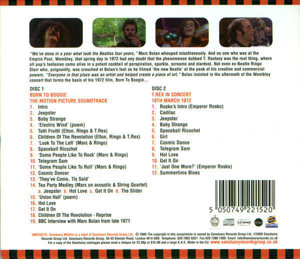 Marc Bolan / T.Rex - Born To Boogie (Soundtrack Album) Double CD Import