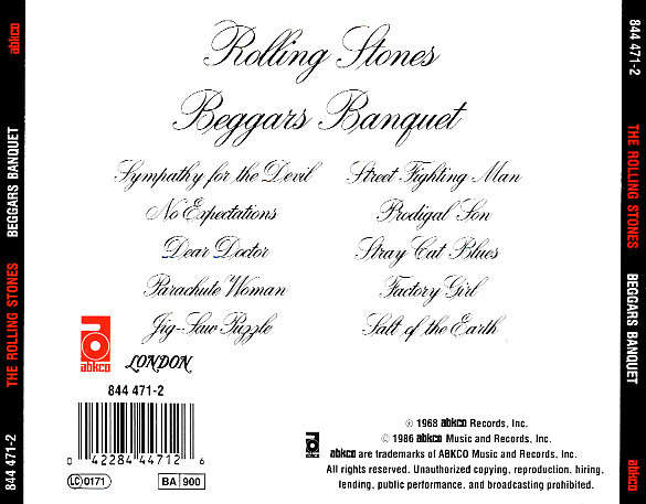 Rolling Stones - Beggars Banquet CD Import