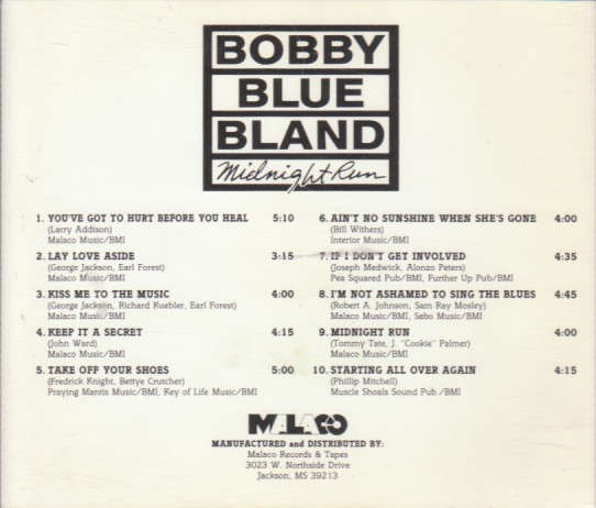 Bobby 'Blue' Bland - Midnight Run CD Import