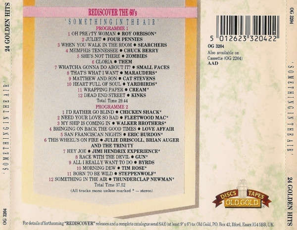 Various - Rediscover the 60's - 1963-1969 - Something In the Air Double CD Import