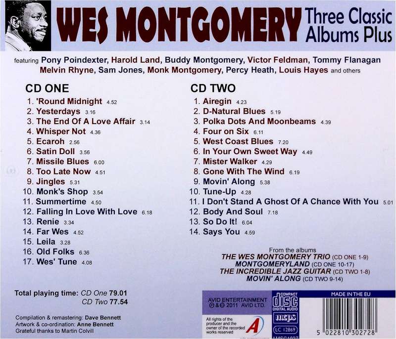 Wes Montgomery - Three Classic Albums Plus CD Import