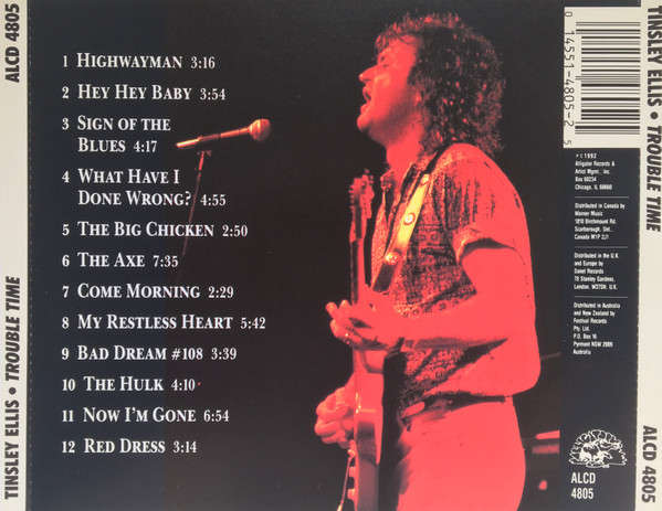 Tinsley Ellis - Trouble Time CD Import