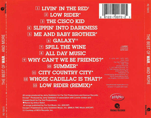 War - Best of War & More CD Import