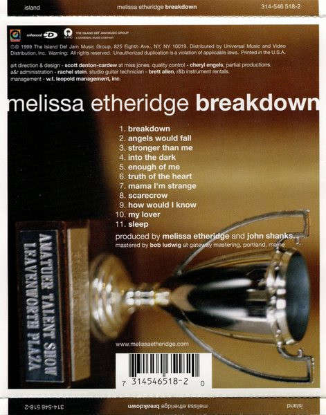 Melissa Etheridge - Breakdown CD Import