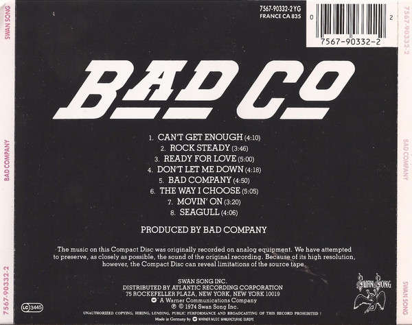 Bad Company - Bad Company CD Import