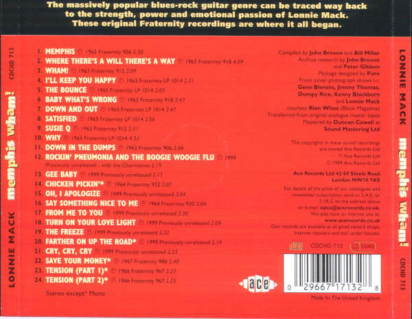 Lonnie Mack - Memphis Wham! CD Import