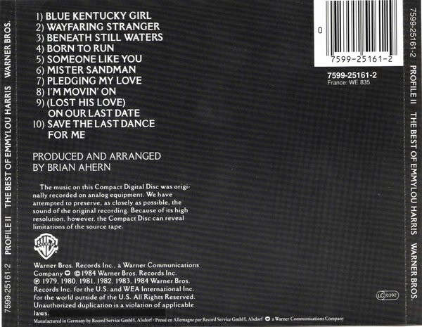 Emmylou Harris - Profile I + II (2x CD Set)