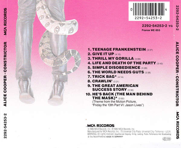 Alice Cooper - Constrictor CD Import
