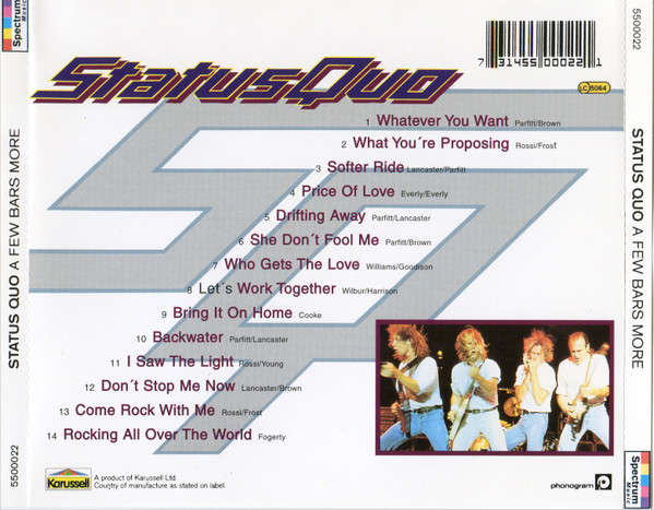 Status Quo - A Few Bars More CD Import