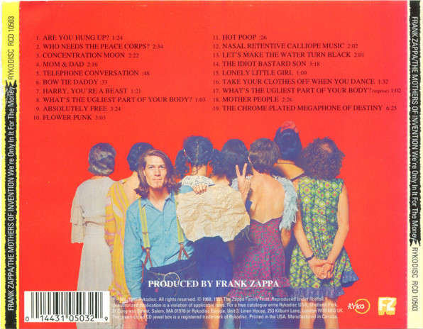 Frank Zappa & Mothers of Invention  - We're Only In It For the Money CD Import