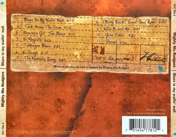 Mighty Mo Rodgers - Blues Is My Wailin' Wall CD Import