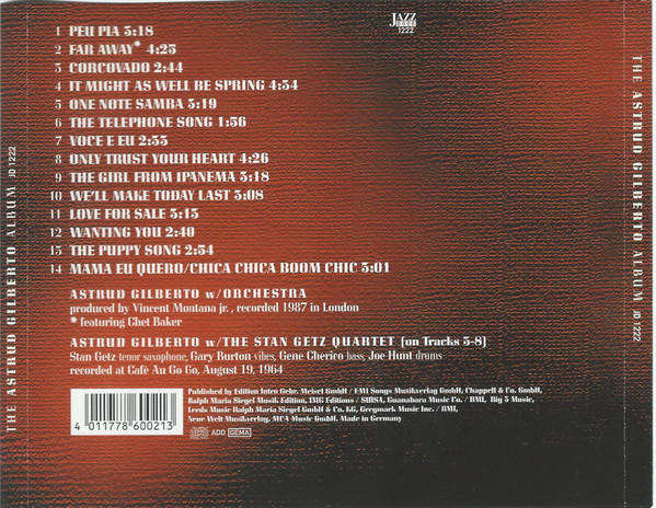 Astrud Gilberto & Stan Getz Quartet - Astrud Gilberto Album CD Import