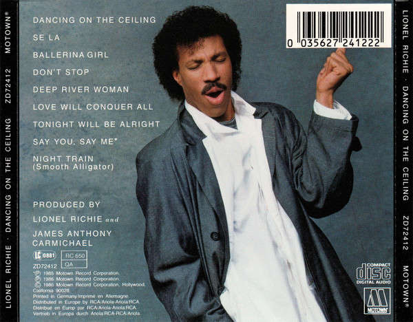 Lionel Richie - Dancing On the Ceiling CD Import