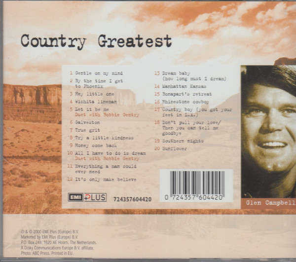 Glen Campbell - Country Greatest CD Import
